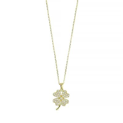 14 Ayar Altın Yonca Kolye  -  0201220