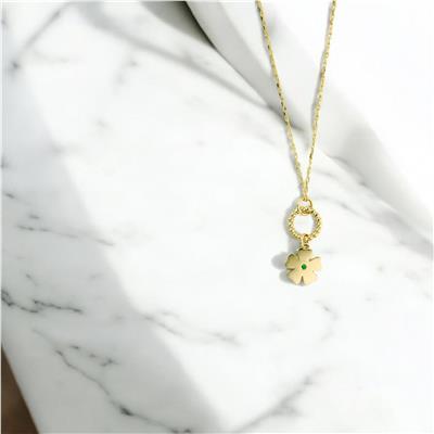 14 Ayar Altın Yonca Kolye  -  0204344