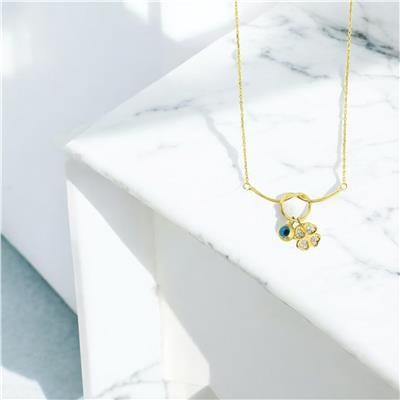 14 Ayar Altın Yonca Kolye  -  0205088