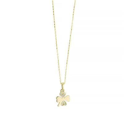 14 Ayar Altın Yonca Kolye  -  0205136