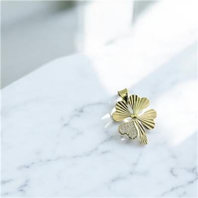 14 Ayar Altın Yonca Kolye Ucu  -  0202214