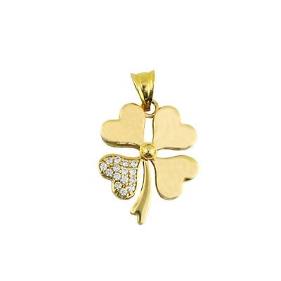 14 Ayar Altın Yonca Kolye Ucu  -  0204398