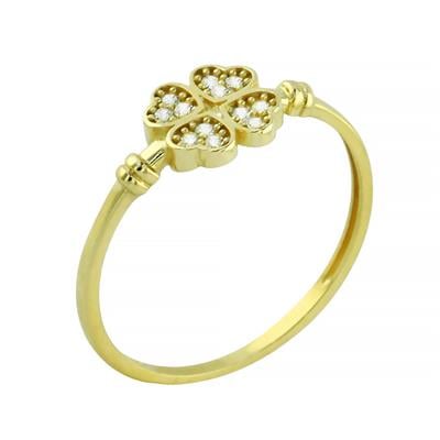 14 Ayar Altın Yonca Yüzük  -  0201314