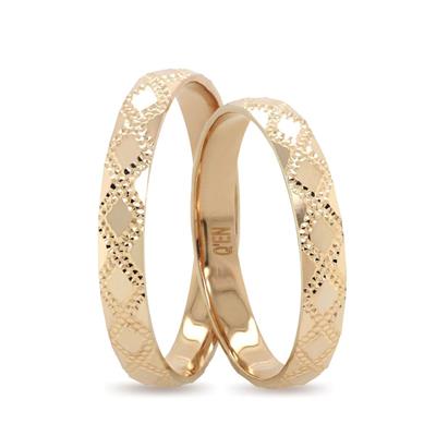 14 Ayar Makine Erkek Alyans - IBK0406