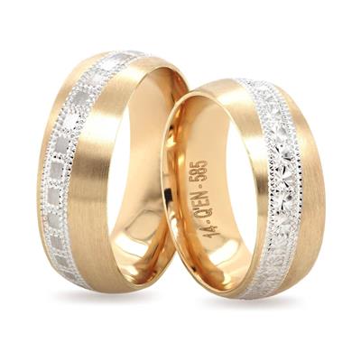 14 Ayar Makine Erkek Alyans - IBK0424