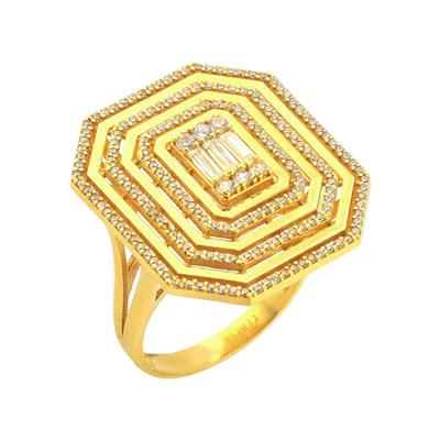 22 Ayar Altın Baget Yüzük  -  0180547