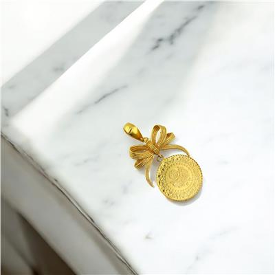 22 Ayar Altın Çeyrekli Kolye Ucu  -  F005372