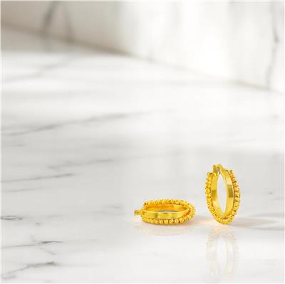 22 Ayar Altın Dorika Küpe  -  0194553