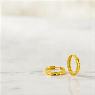 22 Ayar Altın Halka Küpe  -  0194181