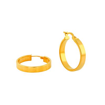 22 Ayar Altın Halka Küpe  -  0194322