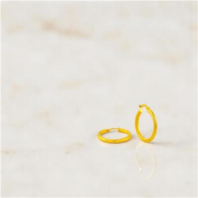 22 Ayar Altın Halka Küpe  -  0194325