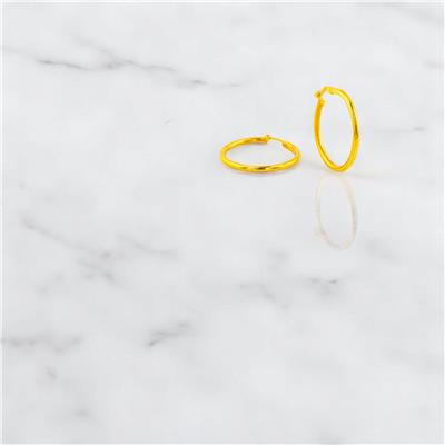 22 Ayar Altın Halka Küpe  -  0194327