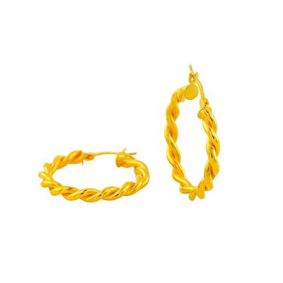 22 Ayar Altın Halka Küpe  -  0194328