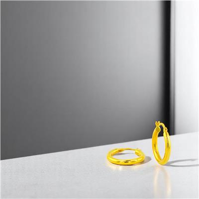 22 Ayar Altın Halka Küpe  -  0194329