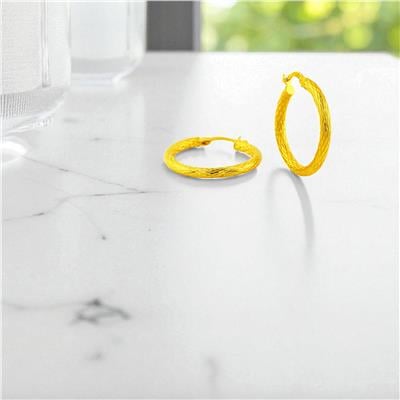 22 Ayar Altın Halka Küpe  -  0194564