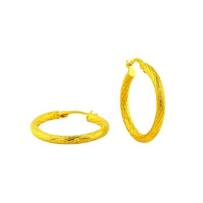 22 Ayar Altın Halka Küpe  -  0194564