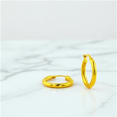 22 Ayar Altın Halka Küpe  -  0194572