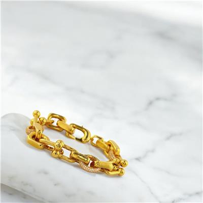 22 Ayar Altın Tasarım Bileklik  -  0192075