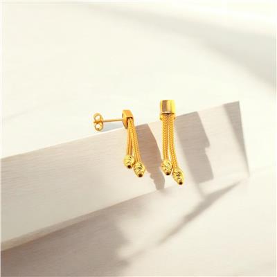 22 Ayar Altın Tasarım Küpe  -  0182200