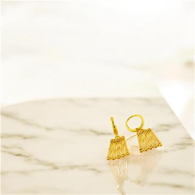 22 Ayar Altın Tasarım Küpe  -  0191759