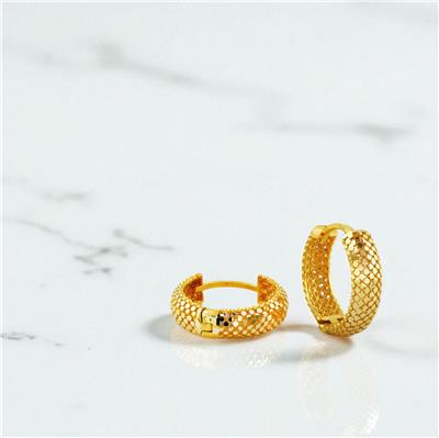 22 Ayar Altın Tasarım Küpe  -  0199474