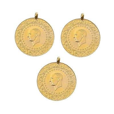 Yeni Tarihli 3 Adet Çeyrek Altın