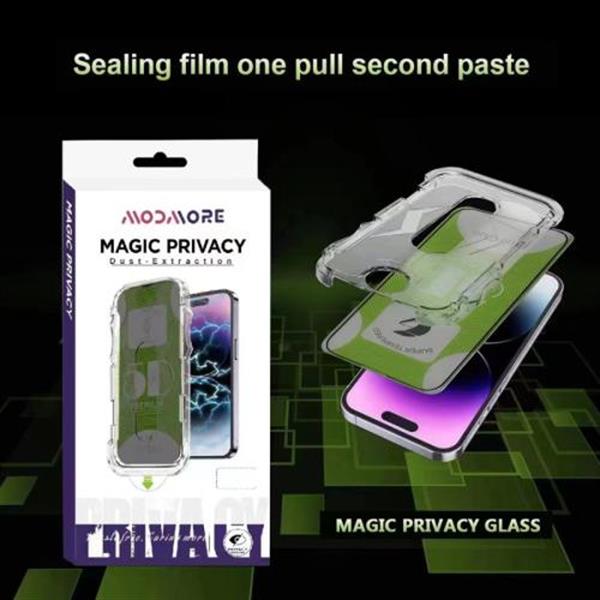 İ-STONE HAYALET MAGIC GLASS IPHONE 14 PRO UYUMLU FULL PLATİNUM OTOMATİK APARATLI HAYALET KIRILMAZ CAM/EKRAN KORUYUCU