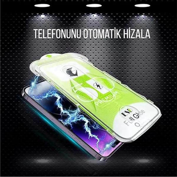 İ-STONE MAGIC GLASS IPHONE 15 PLUS UYUMLU FULL PLATİNUM OTOMATİK APARATLI KIRILMAZ CAM/EKRAN KORUYUCU