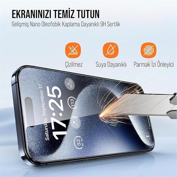 İ-STONE MAGIC GLASS IPHONE 15 PLUS UYUMLU FULL PLATİNUM OTOMATİK APARATLI KIRILMAZ CAM/EKRAN KORUYUCU