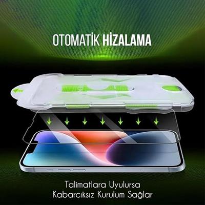 İ-STONE MAGIC GLASS IPHONE 15 PLUS UYUMLU FULL PLATİNUM OTOMATİK APARATLI KIRILMAZ CAM/EKRAN KORUYUCU