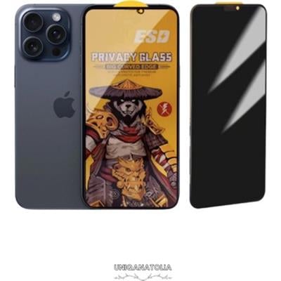 i-STONE PRIVACY (HAYALET) - ANTI DUST/STATIC FULL GLASS EKRAN KORUYUCU - IPHONE 14 PLUS
