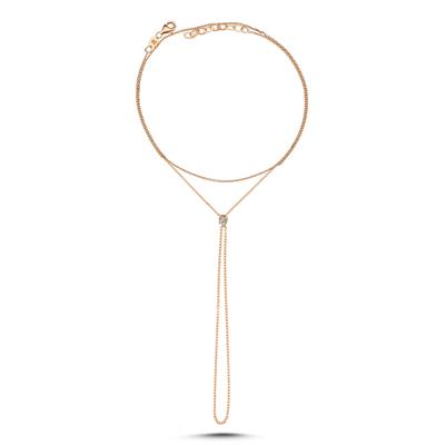 Damla / Yuvarlak Tek Taş Şahmeran   Kolye