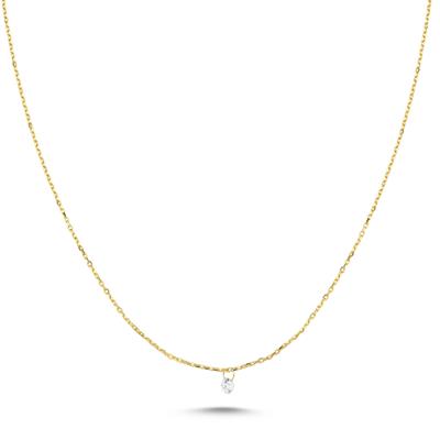 Dans Eden Tek Tas Ozel Kesim Kolye