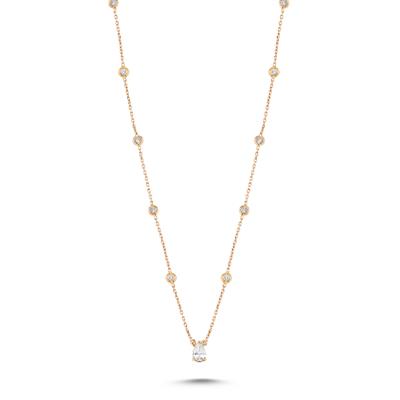 Damla Pırlantalı Tohumlu Kolye