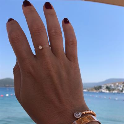 Invisible Damla Tek Taş Pırlanta Yüzük