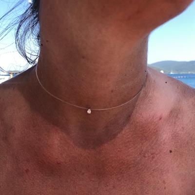 Invisible Damla Tek Taş Pırlanta Kolye