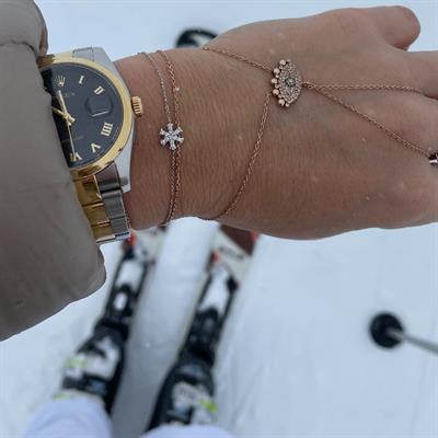 Kar Tanesi Pırlantalı Bileklik