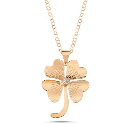  Lucky You 4 Clover Diamond Gold Necklace