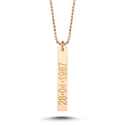 ECCE Name Tag Single Chain Necklace