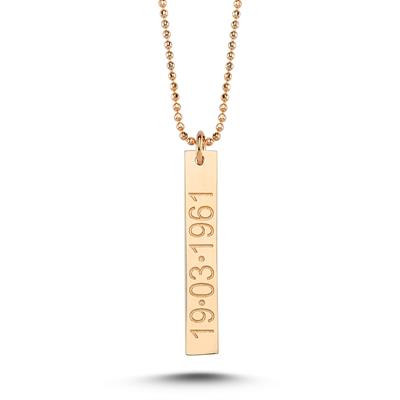ECCE Name Tag Single Chain Necklace