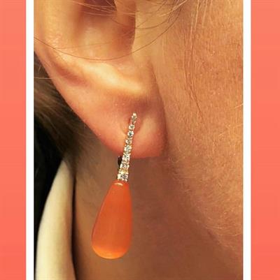 ECCE Orange Bon Bon Diamond Earring