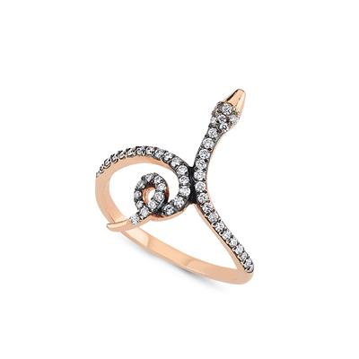 ECCE Yılan Pırlantalı Yüzük