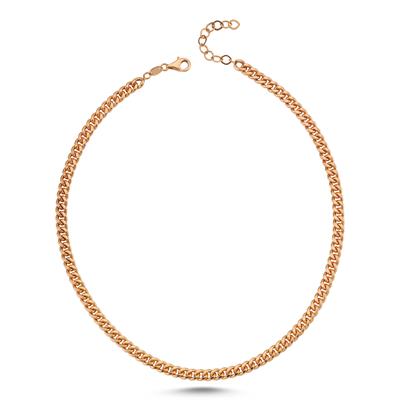 Kalın Zincir Chocker Kolye