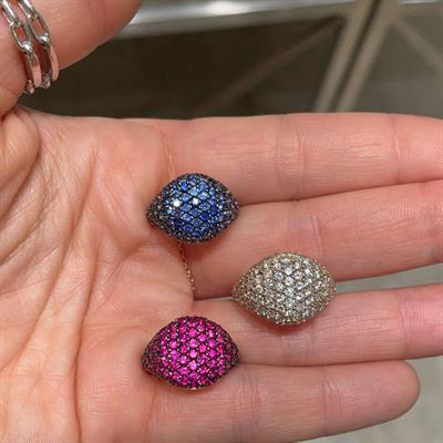 Full Blue Sapphire Chevalier Ring