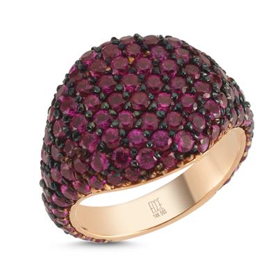 Full Pink Sapphire Chevalier Ring