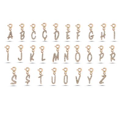 Komple Pırlantalı Harf Kolye Ucu