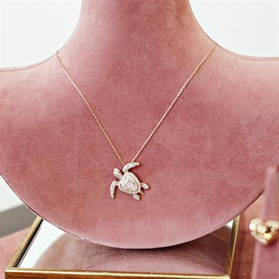 Komple Pırlantalı Kaplumbağa Kolye