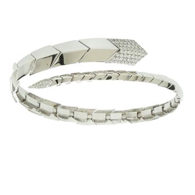 Le Serpent Çift Pırlantalı Yılan Bileklik