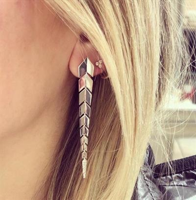 Le Serpent Pırlantalı Yılan Küpe