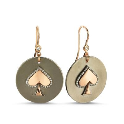 Maça Kızı Pırlantalı Küpe